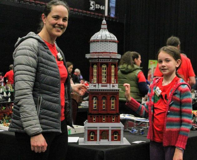 Tienkie Venter and her daughter Kyra Bonthuys (10) re-created the Invercargill Water Tower at the...
