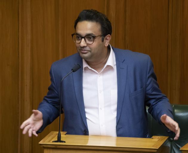 Gaurav Sharma speaking in Parliament. PHOTO: MARK MITCHELL/NZH