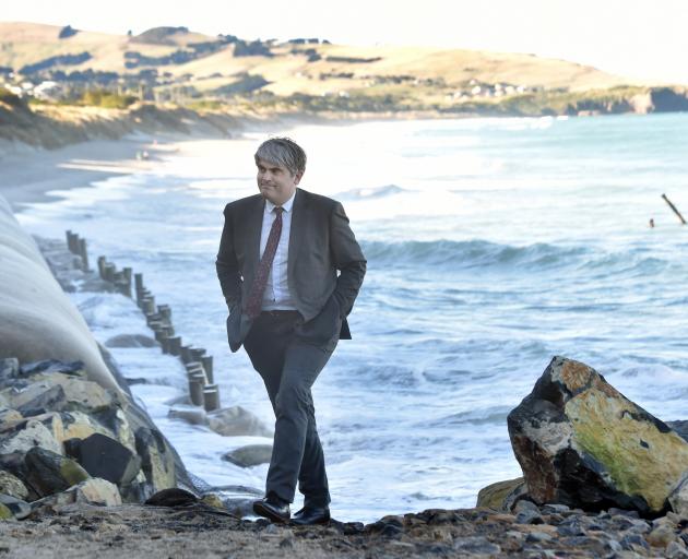 Dunedin Mayor Aaron Hawkins at St Clair Beach on Tuesday. PHOTO:PETER MCINTOSH