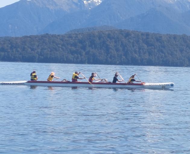 Members of Hoea Te Waka group (from left) Suzi Wereta (steerer), Dani Nga Puhi, Tama Taita, Blake...