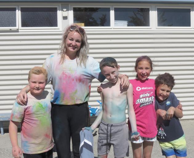 Preparing to head home and clean up are (from left) L.W. Odendaal (7), Twane Odendaal, Wimpie...
