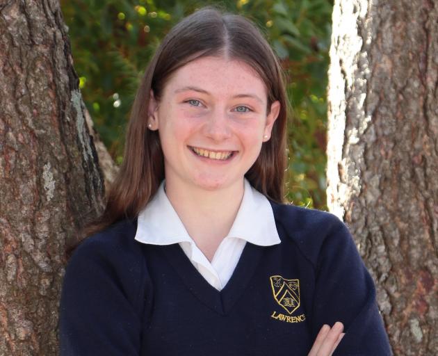Anna Harrex, of Lawrence Area School, is proficient at both swimming and athletics.