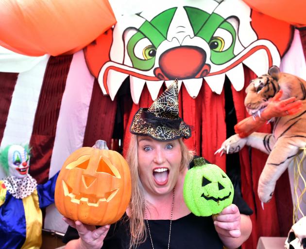 Dunedin's Samantha Hayde prepares to welcome Halloween enthusiasts to this year's Glenelg Haunt...