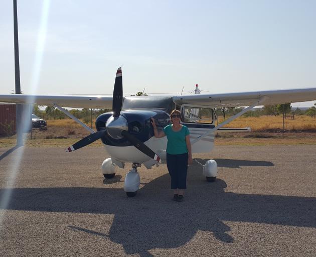 Dr Janne Bills on her way to a branch clinic by small plane from Kalkarindji, 600km south of...