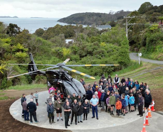 Emergency personal and members of the community gather during the official opening of a rescue...