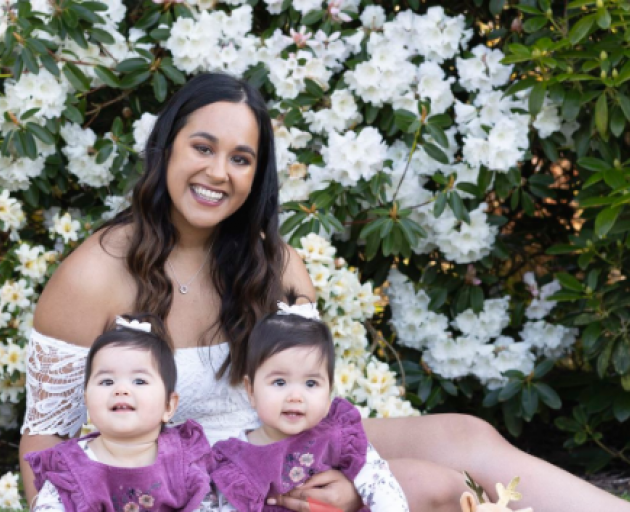 Celina France with twins Bindi and Freya. Photo: Ronald McDonald House