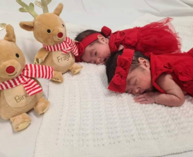 Bindi and Fraya France spent their first Christmas in hospital after being born premature. Photo:...