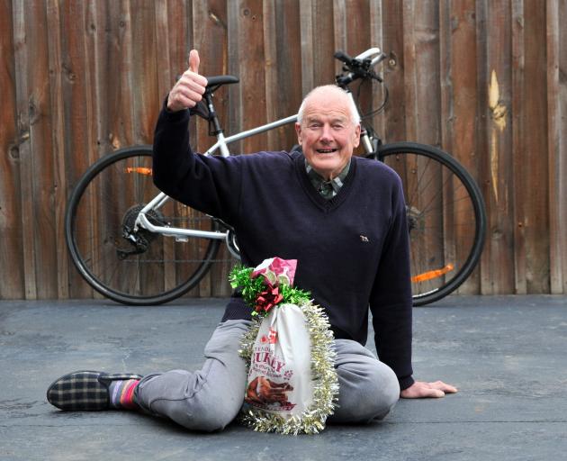 After cycling in from Mosgiel to hand deliver his entry into the ham and turkey giveaway, George...