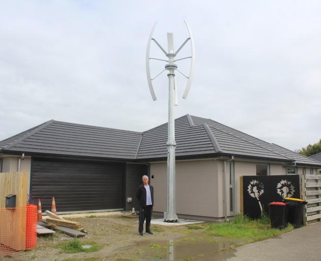 Builder Scott Crosbie installed the 8.35m eco-friendly wind turbine over a month ago, to the...