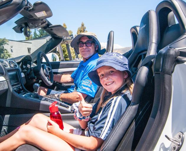 Camp Quality camper Darcie Willis (10), of Dunedin, is all set to do a lap of Highlands...