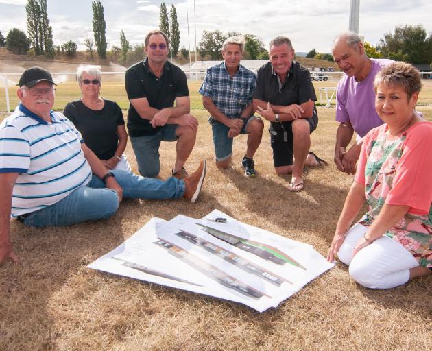 Bob Turnbull Trust benefactors Peter and Julie Brabant (left) look over concept designs for the...