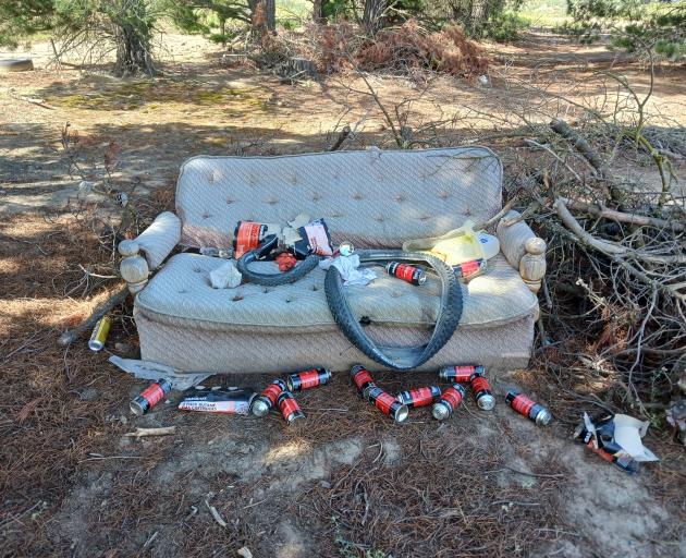 A pile of used butane cans discovered near Alexandra Airport have raised concerns about young...