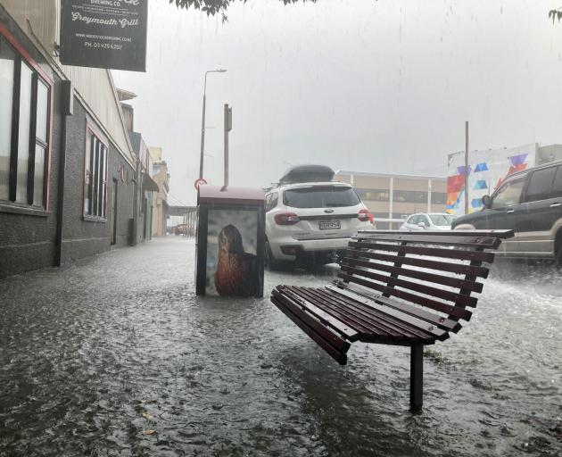 A drought in Greymouth was broken yesterday by heavy rain in the town. PHOTOS: GREYMOUTH STAR