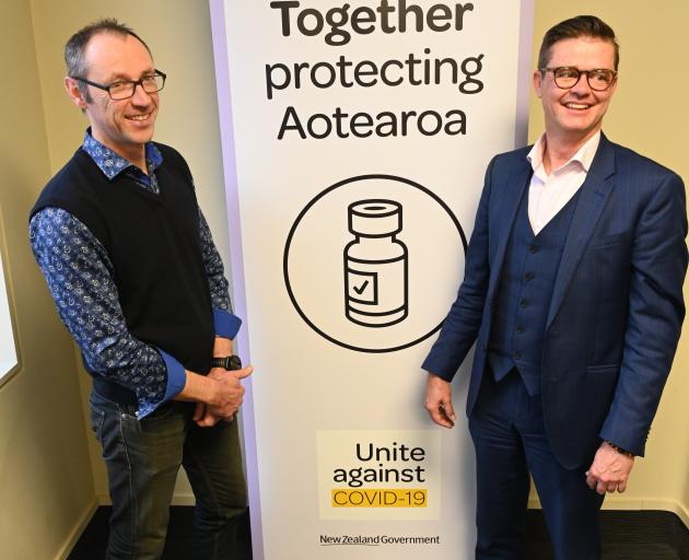 Te Whatu Ora Health New Zealand Southern chief executive Hamish Brown (left) and Gore Health...