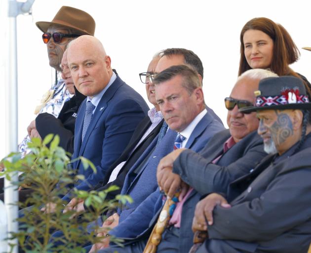 Dunedin National list MP Michael Woodhouse watches a speech during the Ratana celebrations. PHOTO...