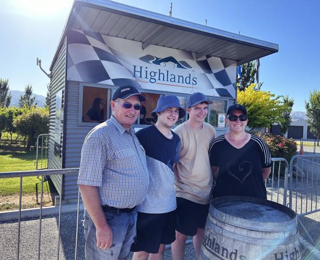 Relaxing after walking the race track at Highlands International Motorsport Park race track...