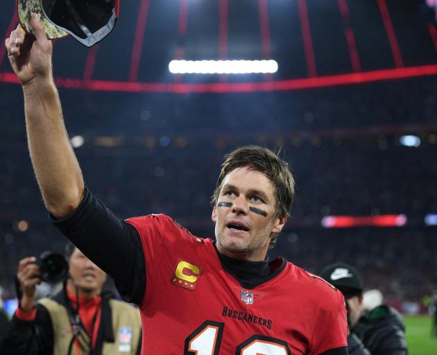 Tom Brady playing for the Tampa Bay Buccaneers last year. Photo: Reuters 

