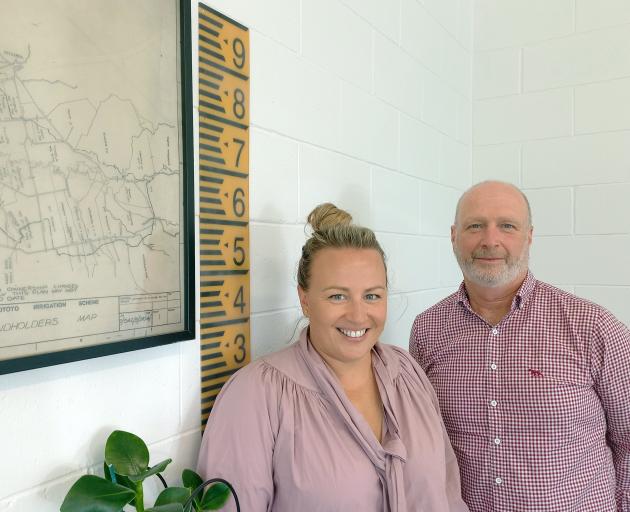 Maniototo Irrigation Company business support manager Renee Weir and general manager Jeremy...