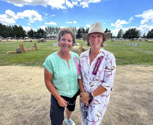 Maniototo A&P Show committee member Janine Smith (left) and president Margo Hall.
