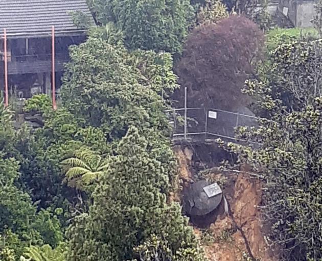Slips and damage from the rain in Auckland. PHOTO: SUPPLIED