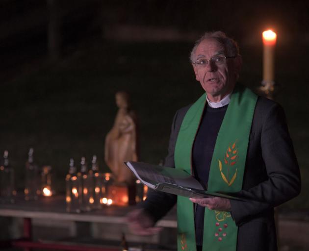 Catholic Bishop of Dunedin Michael Dooley performed a pre-dawn blessing of the renamed Trinity...