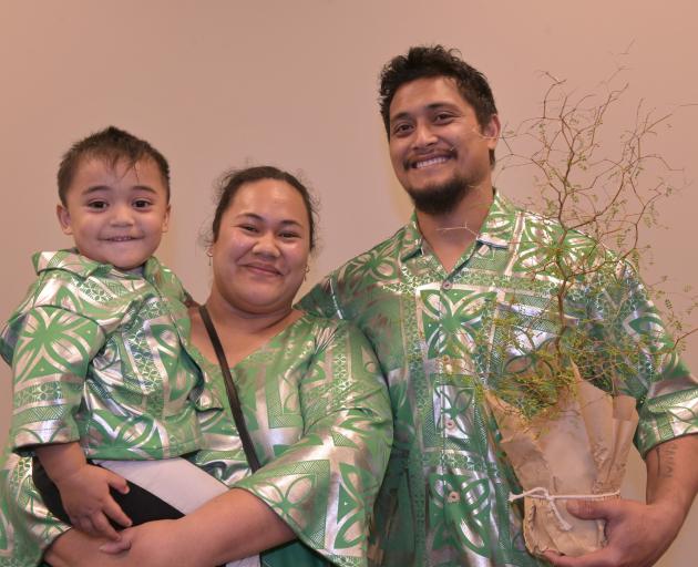 New citizen Semu Paulo of Samoa with his wife Mary and son Paul Jnr (2) at the citizenship...