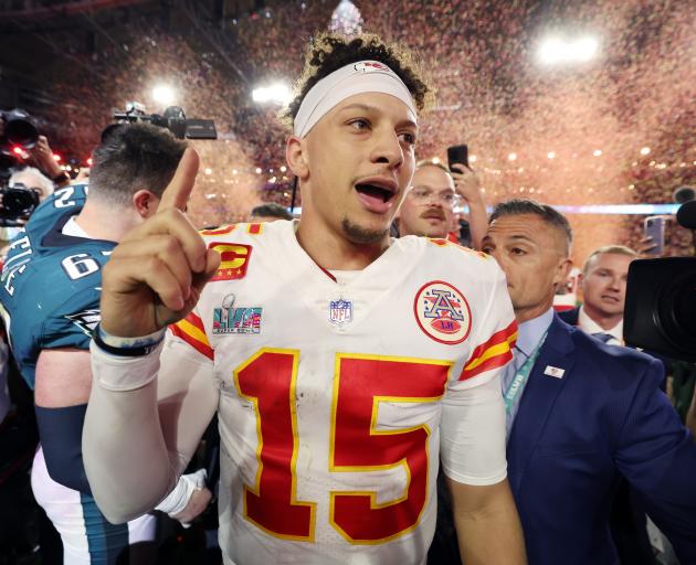 Patrick Mahomes led the Kansas City Chiefs to victory over the Philadelphia Eagles, throwing for...