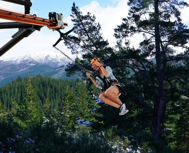 Flyride ... A rider superimposed on to a Hanmer Springs background. PHOTO: FILE