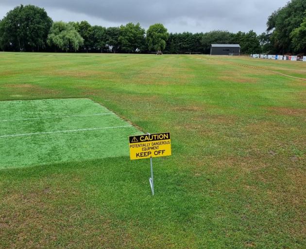 A sign at the site warned people to stay away. Photo: Supplied