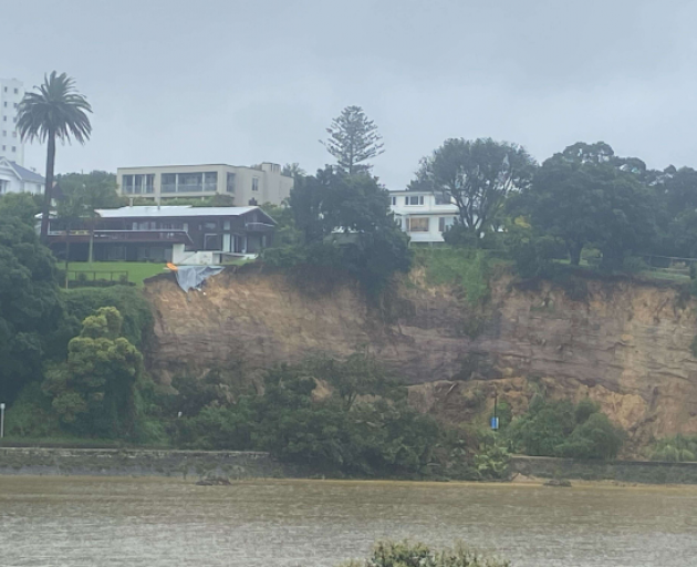 Overnight rain appears to have worsened slips around Judges Bay in central Auckland, with a...