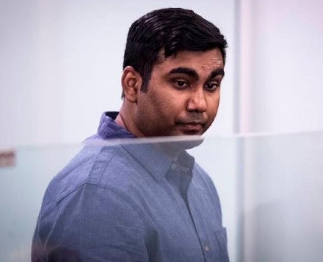 Vikhil Krishna appears in the Auckland High Court, accused of having murdered 16-year-old Trinity...