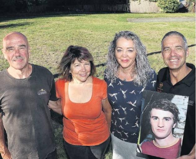 Pump organisers . . . The site of the proposed Leithfield Beach Pump track with residents (from...