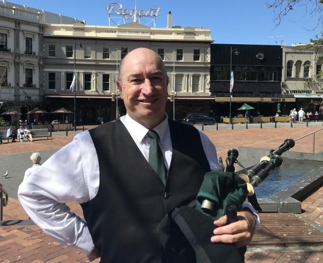 Ashburton County Scottish Society Pipe Band's Simon Wallis is competing in the Octagon this...