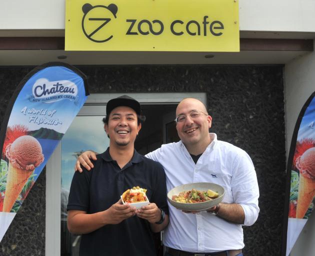 Taco Vida owner and chef Ashkon Ashraf (right) and fellow chef Angga Sumantri outside the future...