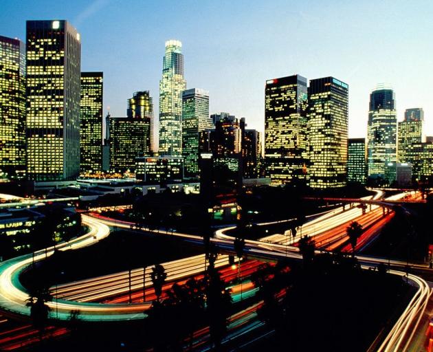 Night scene, Los Angeles. PHOTO: LOS ANGELES CONVENTION & VISITORS BUREAU