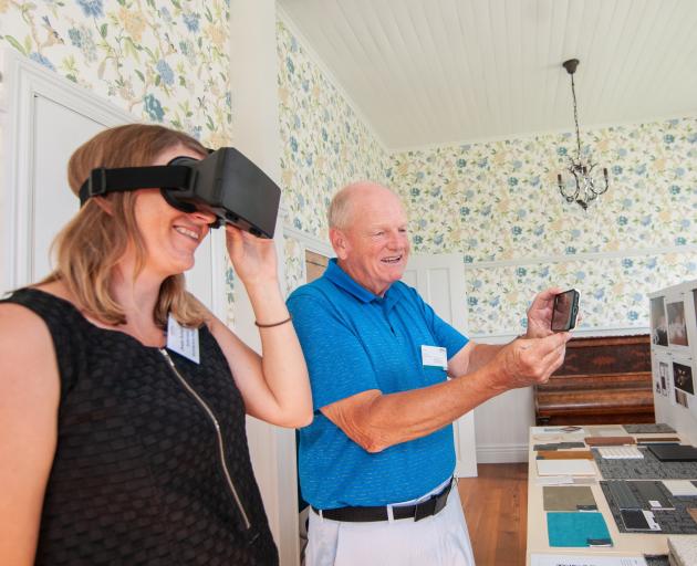 Studio architect Jessie Sutherland and Cromwell Community Board member Bob Scott check out the...