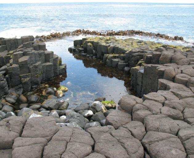 Basalt columns from ancient volcanoes at Ohira Bay in the north east.