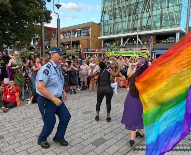 The biggest crowd ever turned out for the opening event of PRIDE Week. Photo: Geoff Sloan 