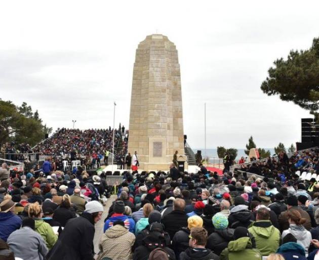  An Anzac Day service on the Gallipoli peninsula. Photo: Getty Images