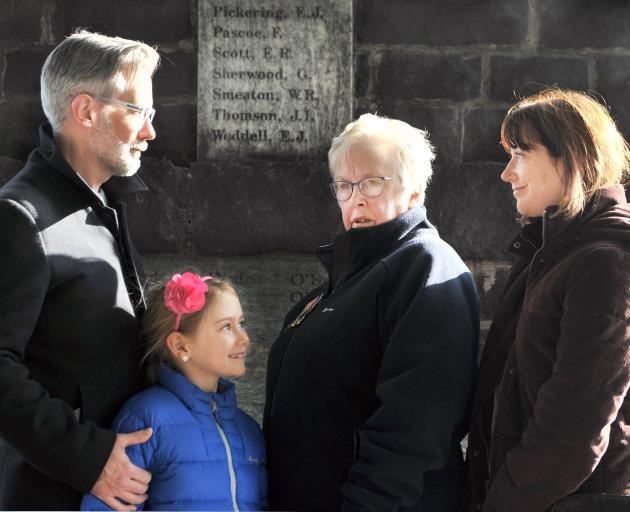 Peter Hocking, Scarlett Hocking (7), Lynn Hocking (centre) and Kelly Hocking stand before the...