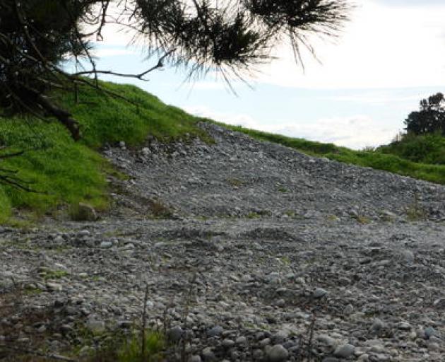 The end of the bund on Curraghs Rd, which will be filled in November. Photo: File image