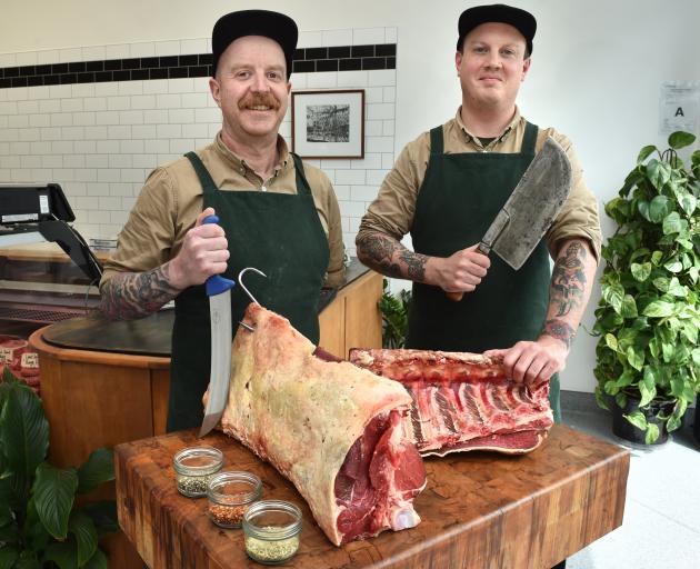 Greg Egerton and James Biggs of Links butchery in Princes St. PHOTO: GREGOR RICHARDSON