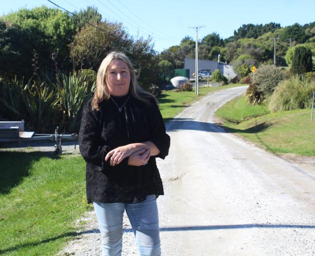 Omaui resident Amy Morrins said she would like to see the Omaui Rd sealed as its current state...
