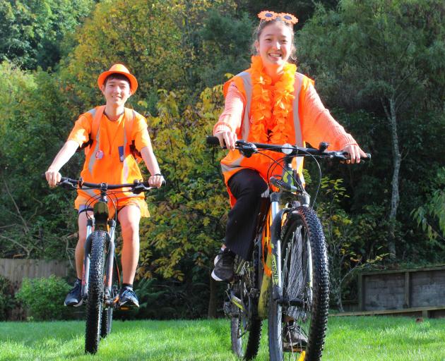Ready to ride for Dutch Week are siblings Johan (17) and Lisa Lokman (16). PHOTO: SIMON HENDERSON