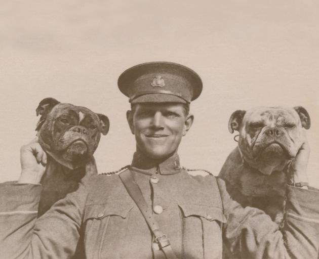 Major Frank Hadfield Statham, of the Otago Battalion 10th North Otago Regiment, pictured with the...