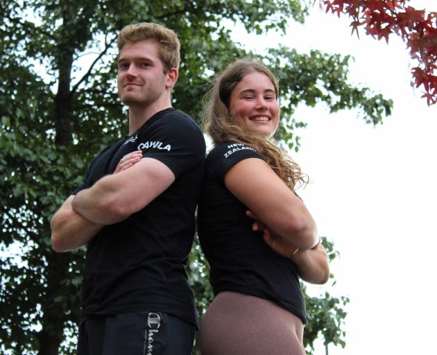 Aiming for the Junior Powerlifting Championships are athletes Matt Silvey (22) and Charlotte...