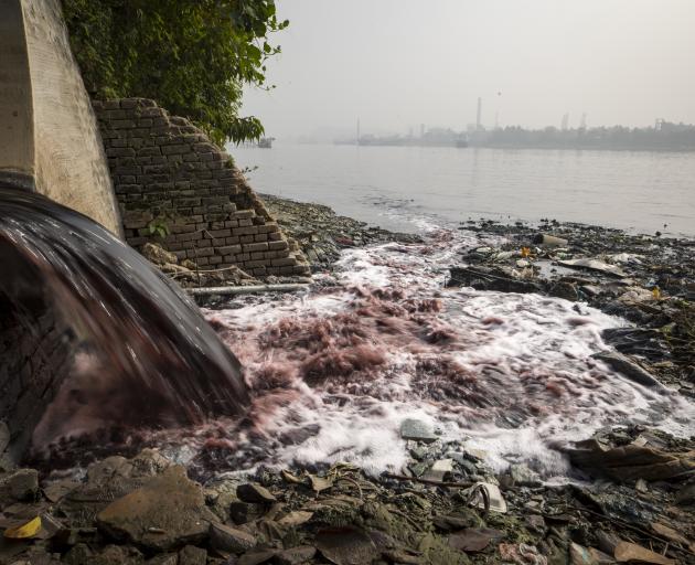 Water pollution from textile industries in Bangladesh. PHOTO: GETTY IMAGES