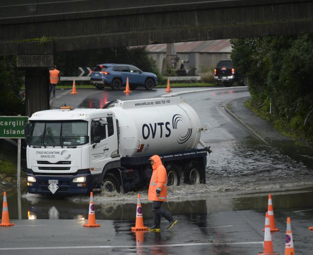 The route between Kaikorai Valley to Concord remains closed because of flooding under the...