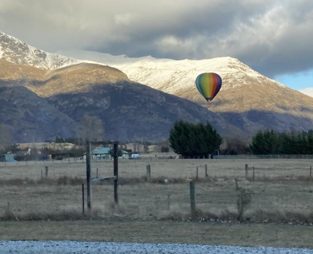 The balloon before it crashed near Arrowtown. Photo: Sonja McCord