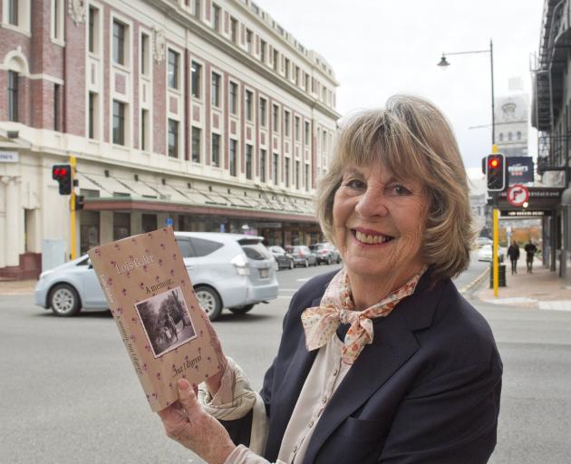 Lois Galer with her memoir in central Dunedin. PHOTO: GERARD O'BRIEN